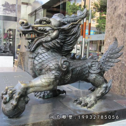公园动物麒麟铜雕