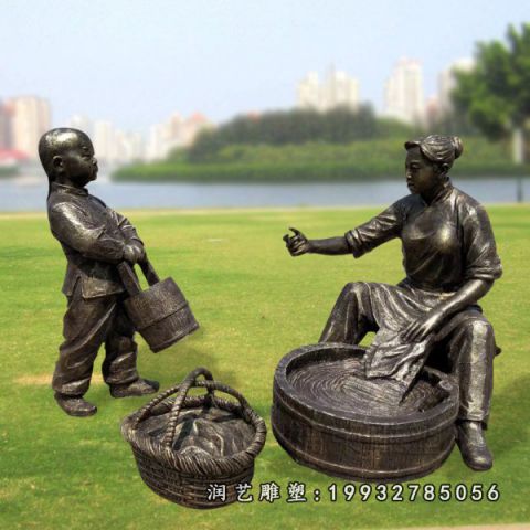学校校园铜雕人物