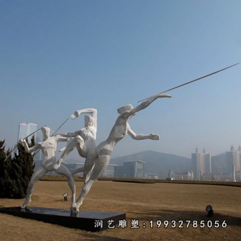 园林不锈钢标枪雕塑