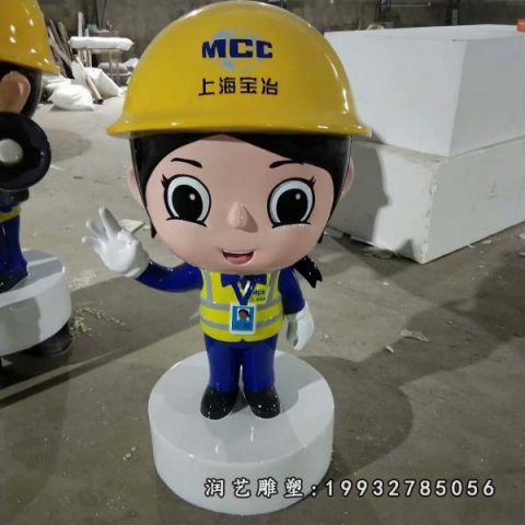 企业玻璃钢警察雕塑