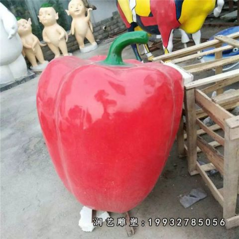 街道玻璃钢景观青椒雕塑