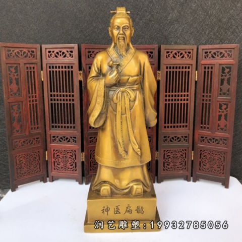 公园扁鹊人物铜雕