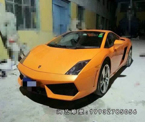园林玻璃钢仿真跑车雕塑