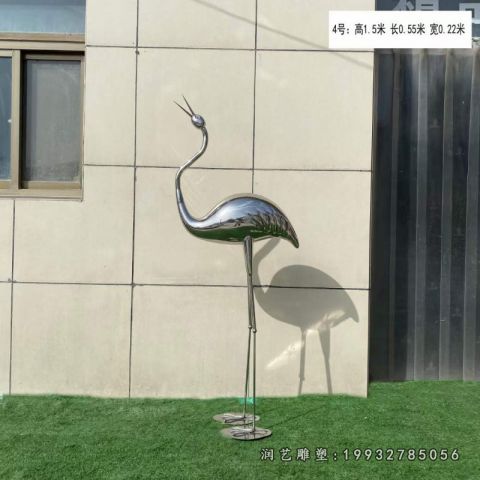公寓不锈钢火烈鸟雕塑